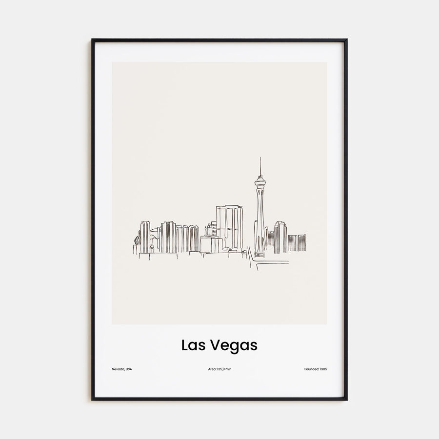 Las Vegas Drawn Poster