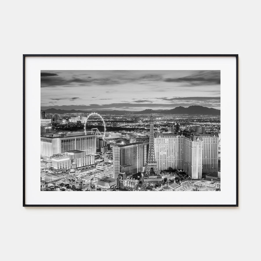 Las Vegas Landscape B&W Poster