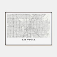 Las Vegas Map Landscape Poster