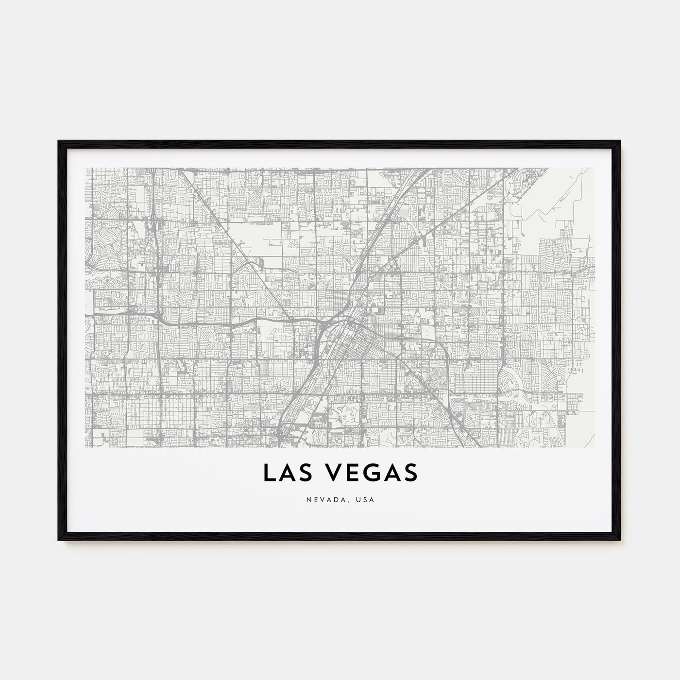 Las Vegas Map Landscape Poster
