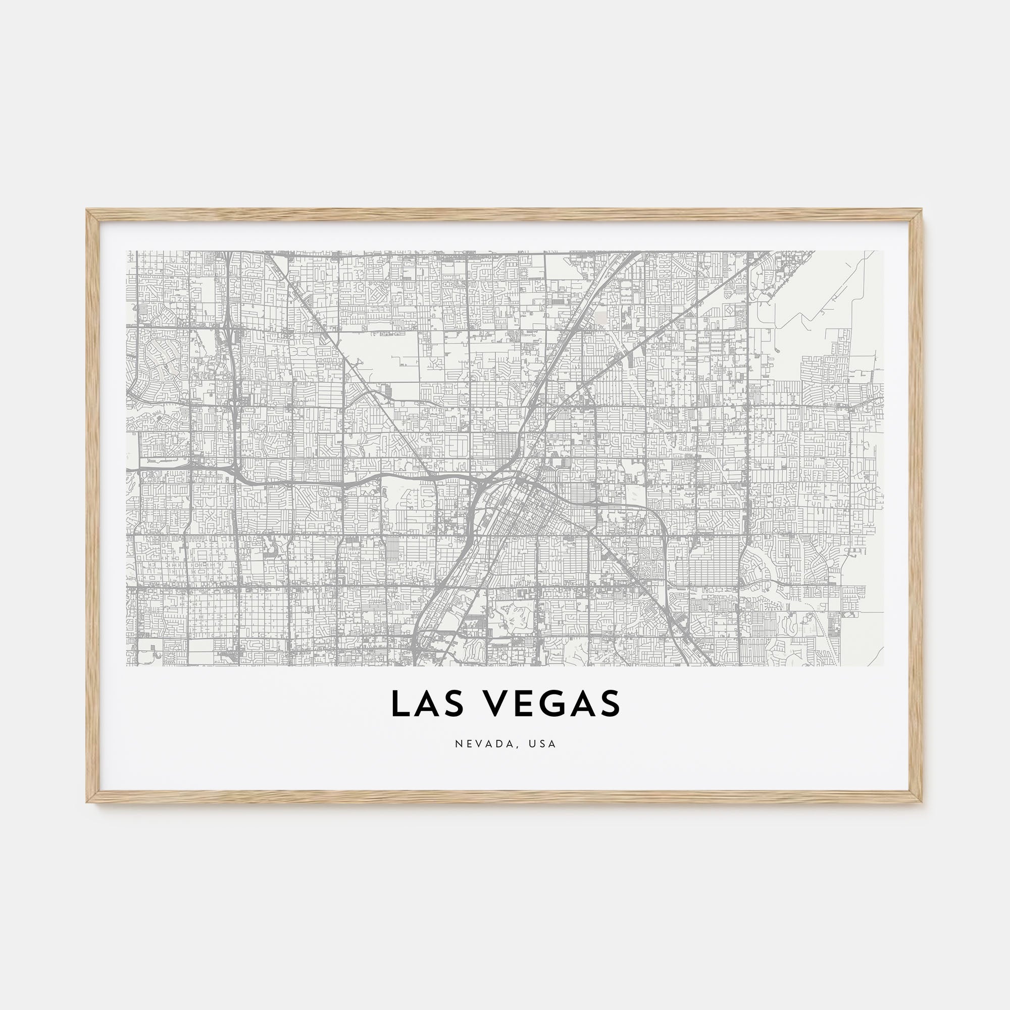 Las Vegas Map Landscape Poster