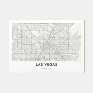 Las Vegas Map Landscape Poster
