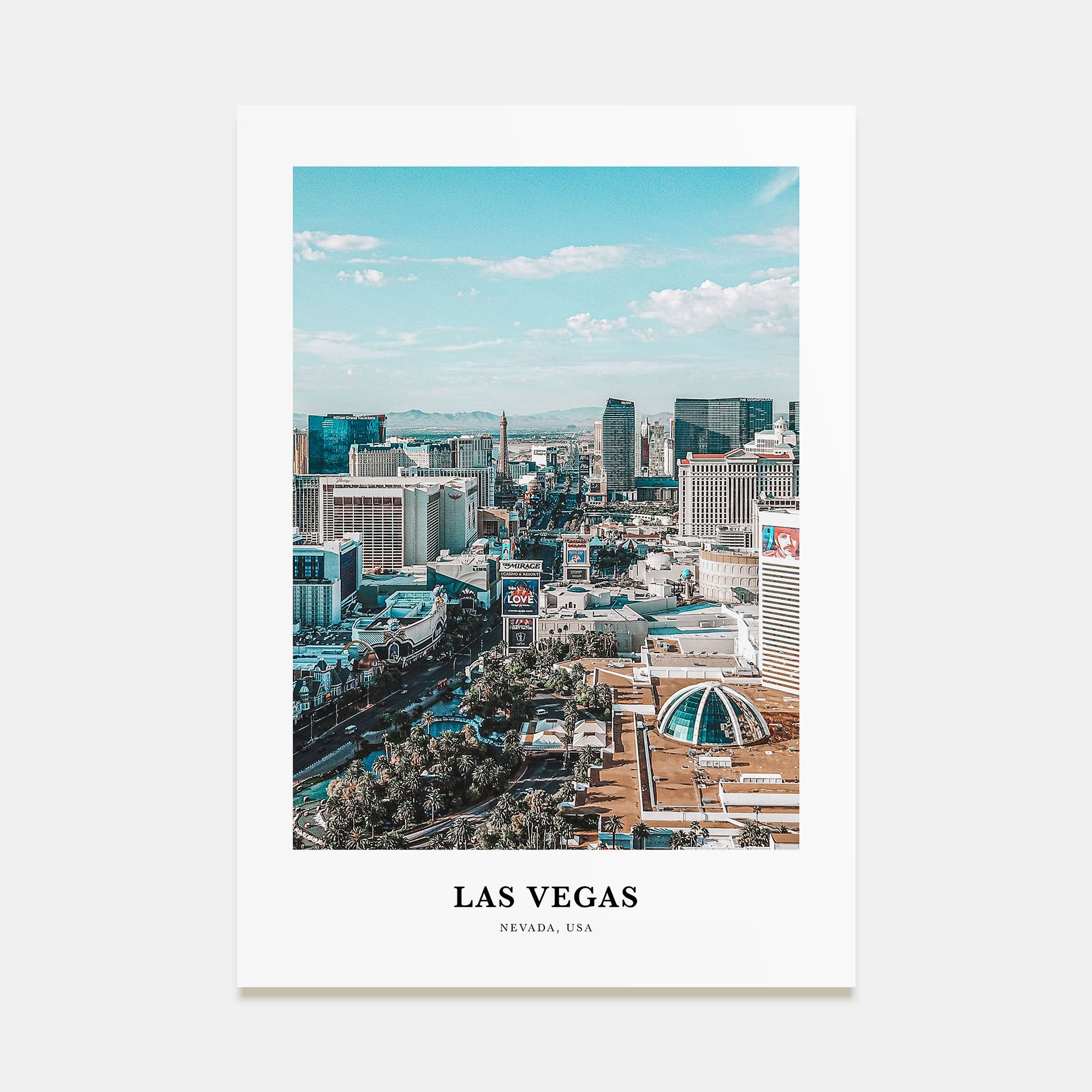 Las Vegas Portrait Color Poster