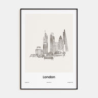 London Drawn No 1 Poster