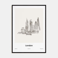 London Drawn No 1 Poster