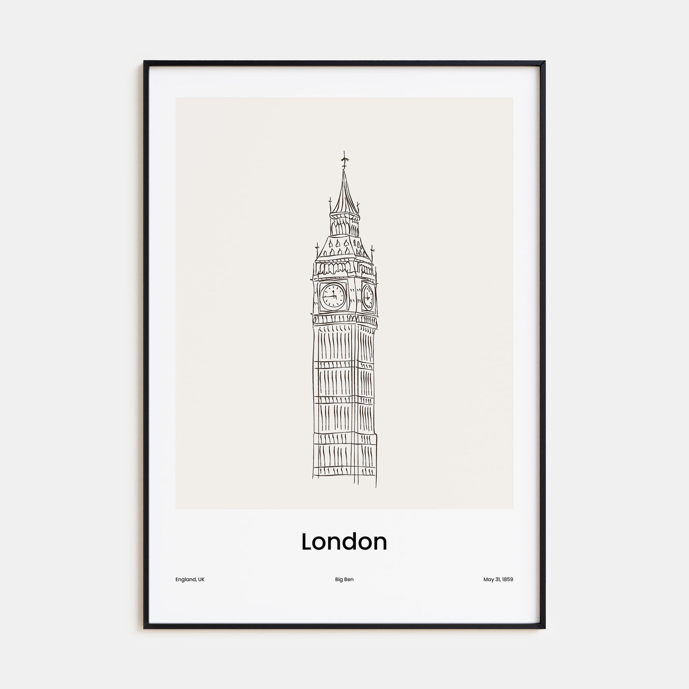 London Drawn No 2 Poster