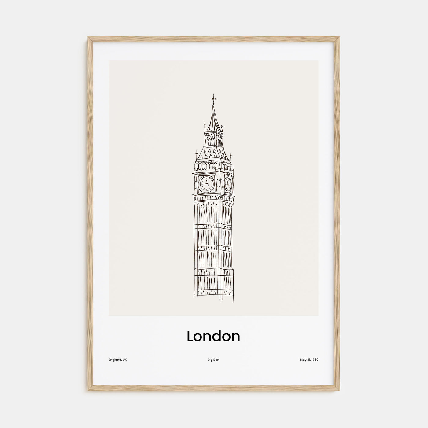 London Drawn No 2 Poster