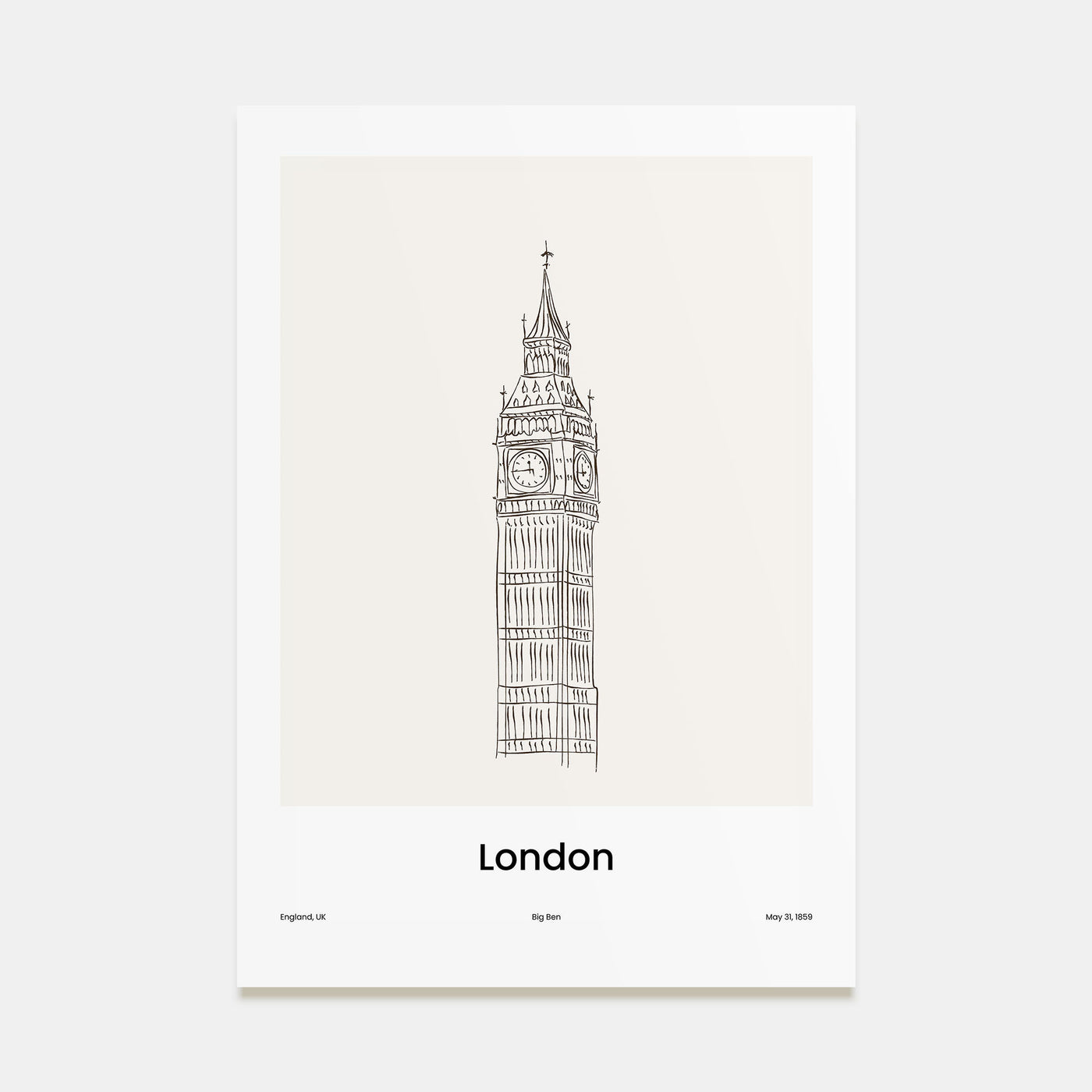 London Drawn No 2 Poster