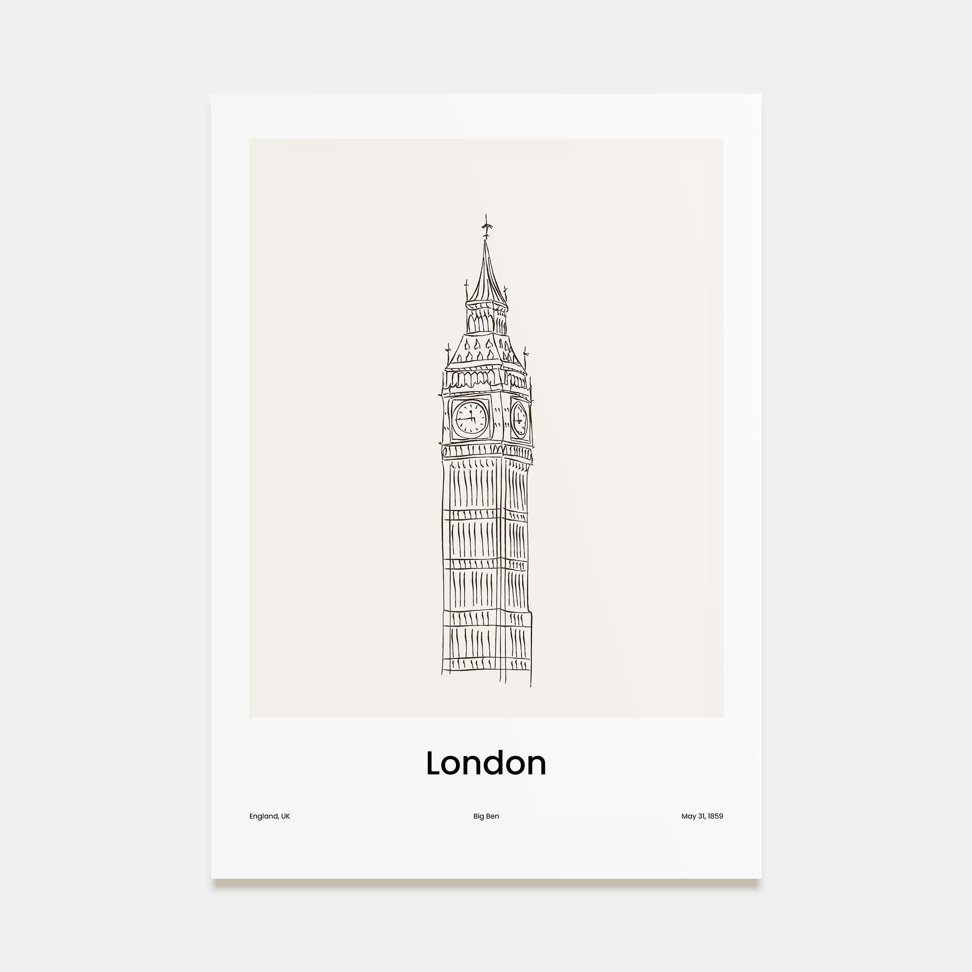 London Drawn No 2 Poster