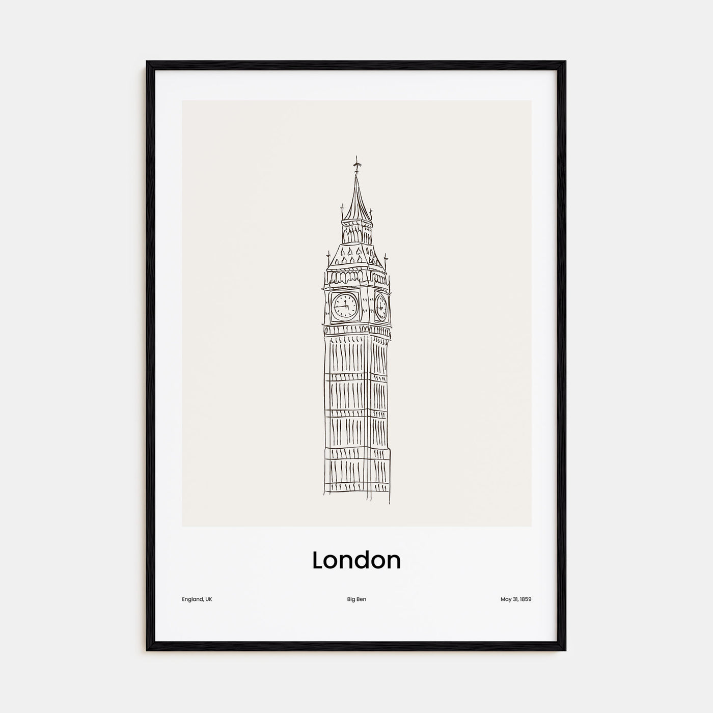 London Drawn No 2 Poster