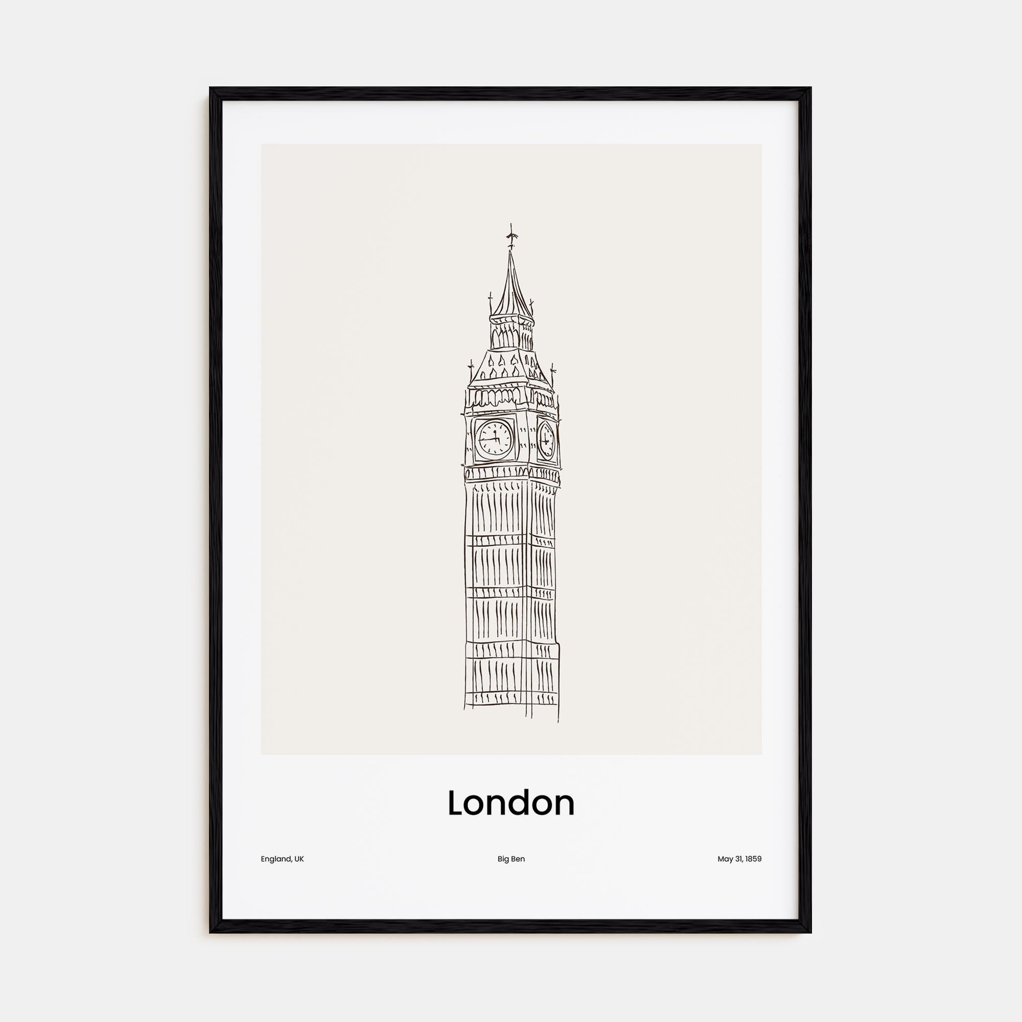 London Drawn No 2 Poster