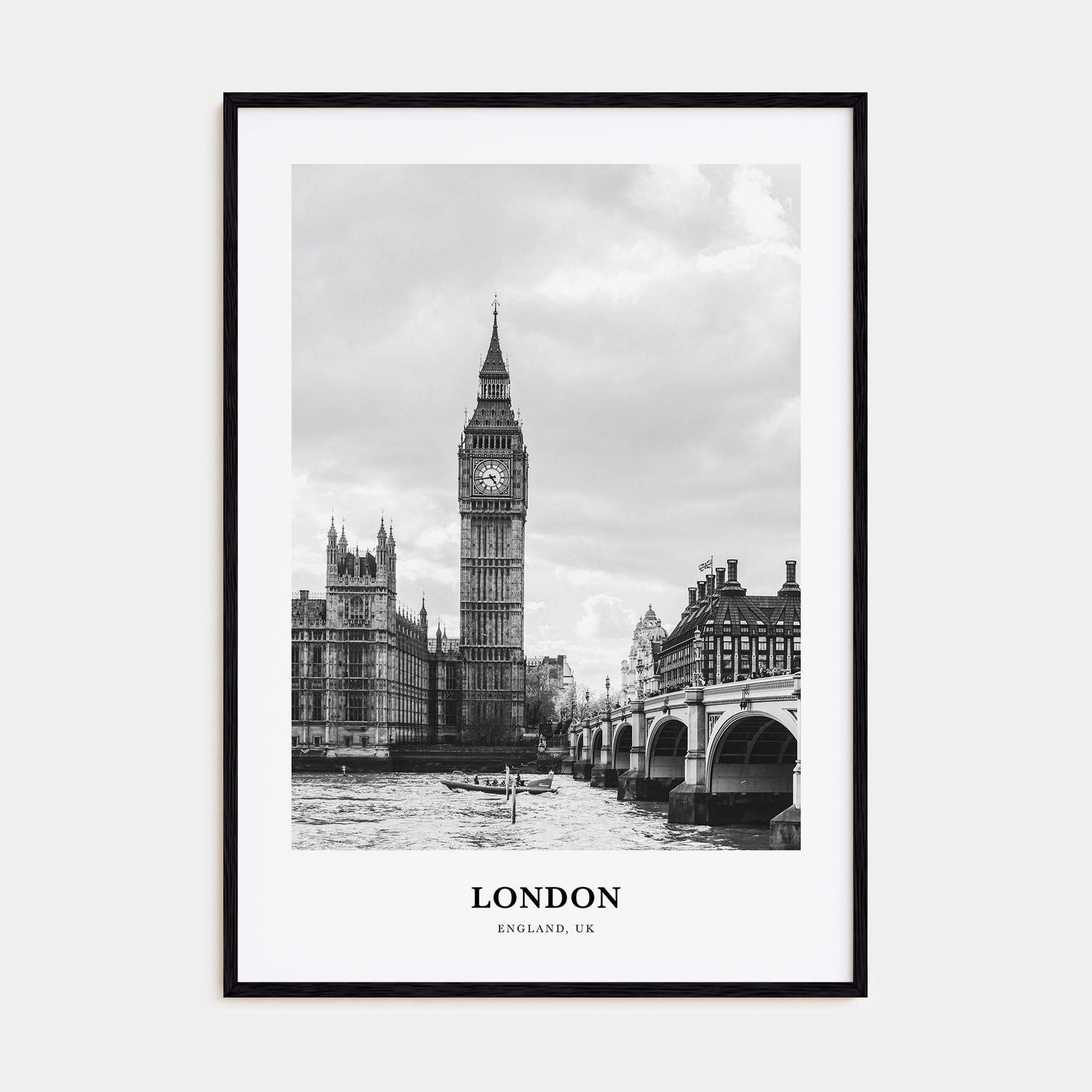 London Portrait B&W No 1 Poster