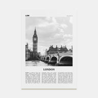 London Travel B&W No 1 Poster