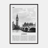 London Travel B&W No 1 Poster