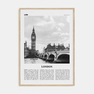 London Travel B&W No 1 Poster