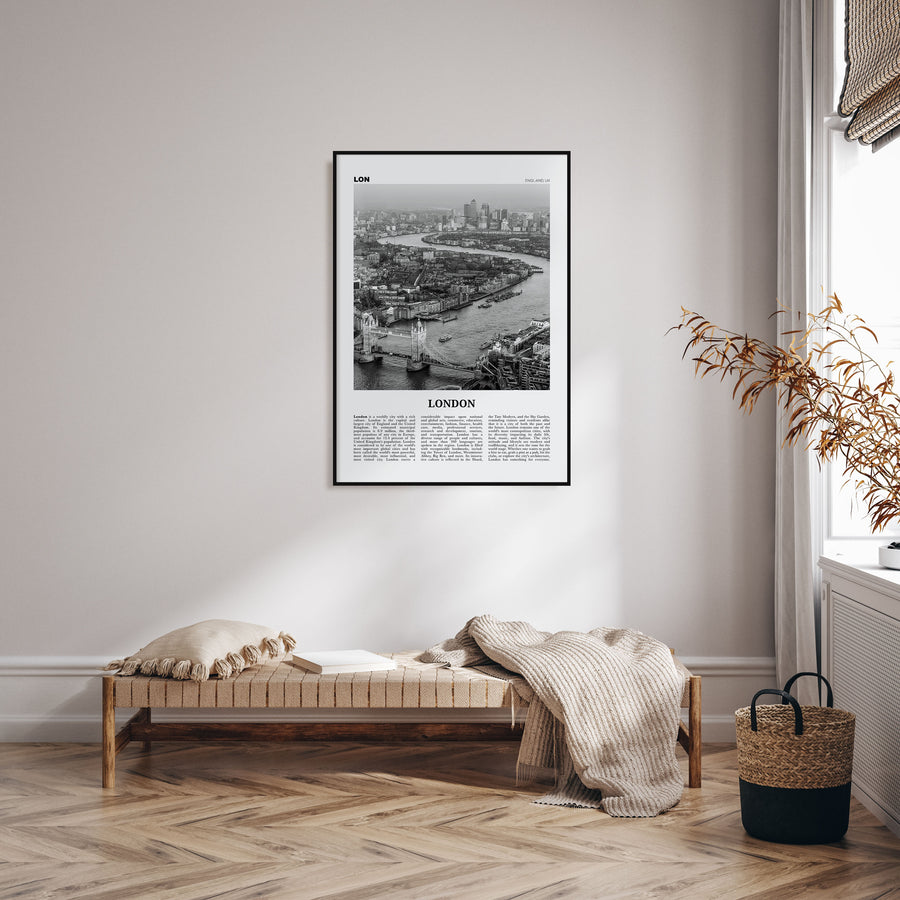London Travel B&W No 2 Poster