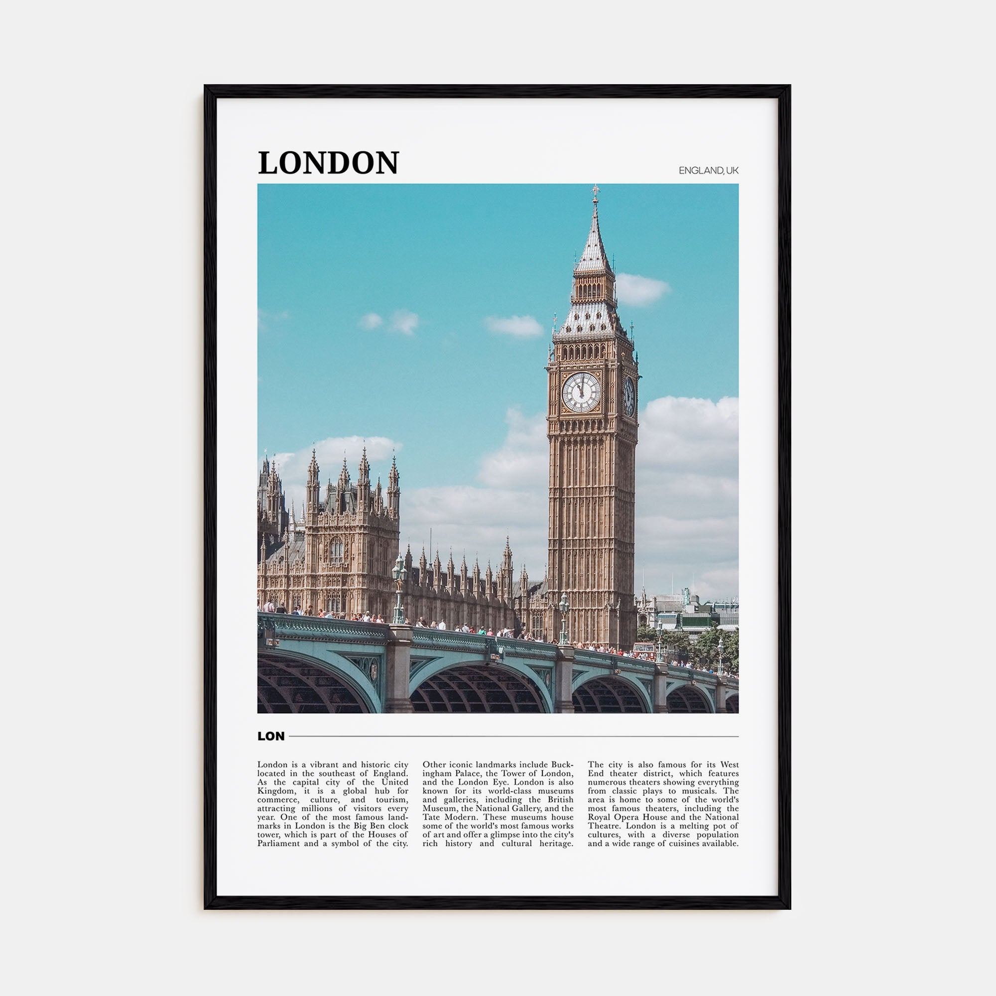 London Travel Color No 2 Poster
