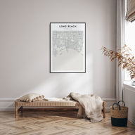 Long Beach Map Portrait Poster
