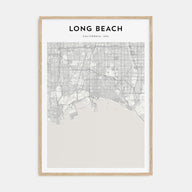 Long Beach Map Portrait Poster