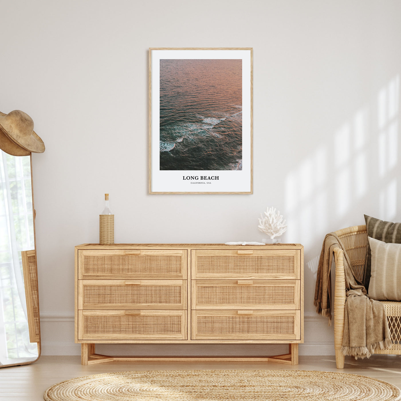 Long Beach Portrait Color Poster