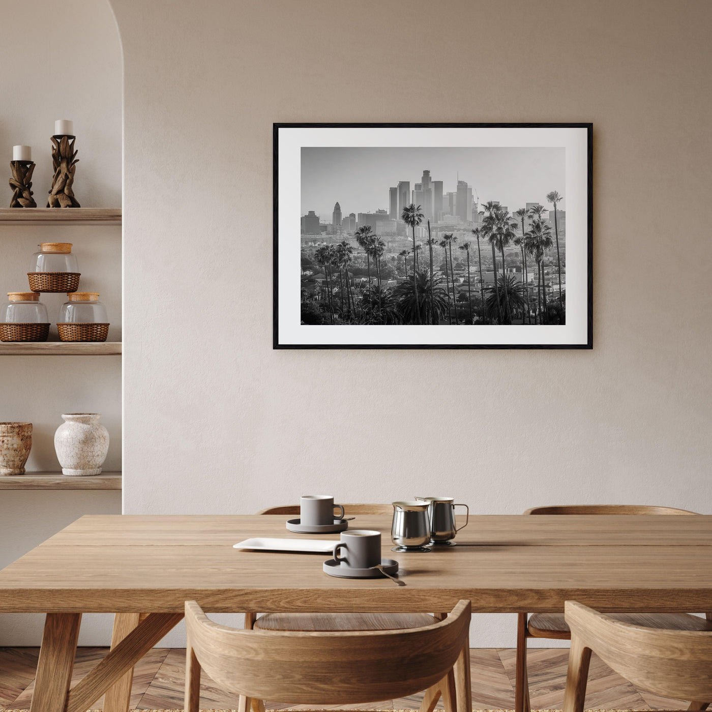 Los Angeles Landscape B&W Poster