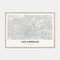 Los Angeles Map Landscape Poster