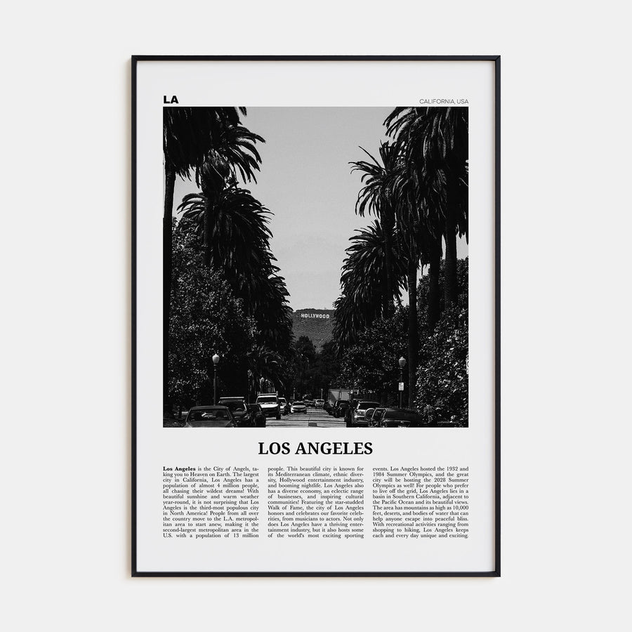 Los Angeles Travel B&W No 1 Poster
