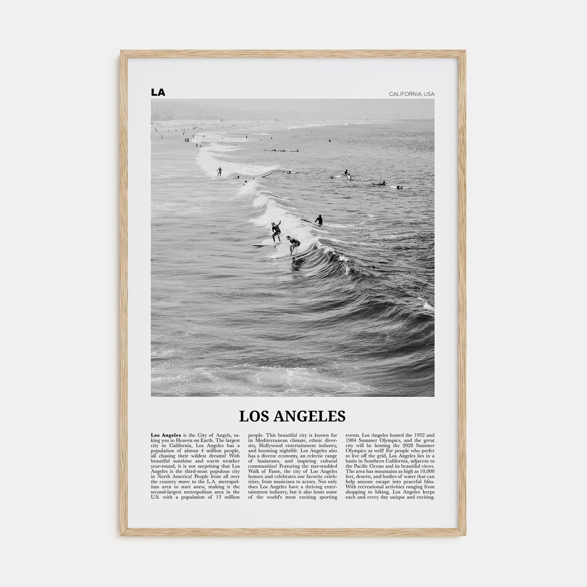 Los Angeles Travel B&W No 3 Poster