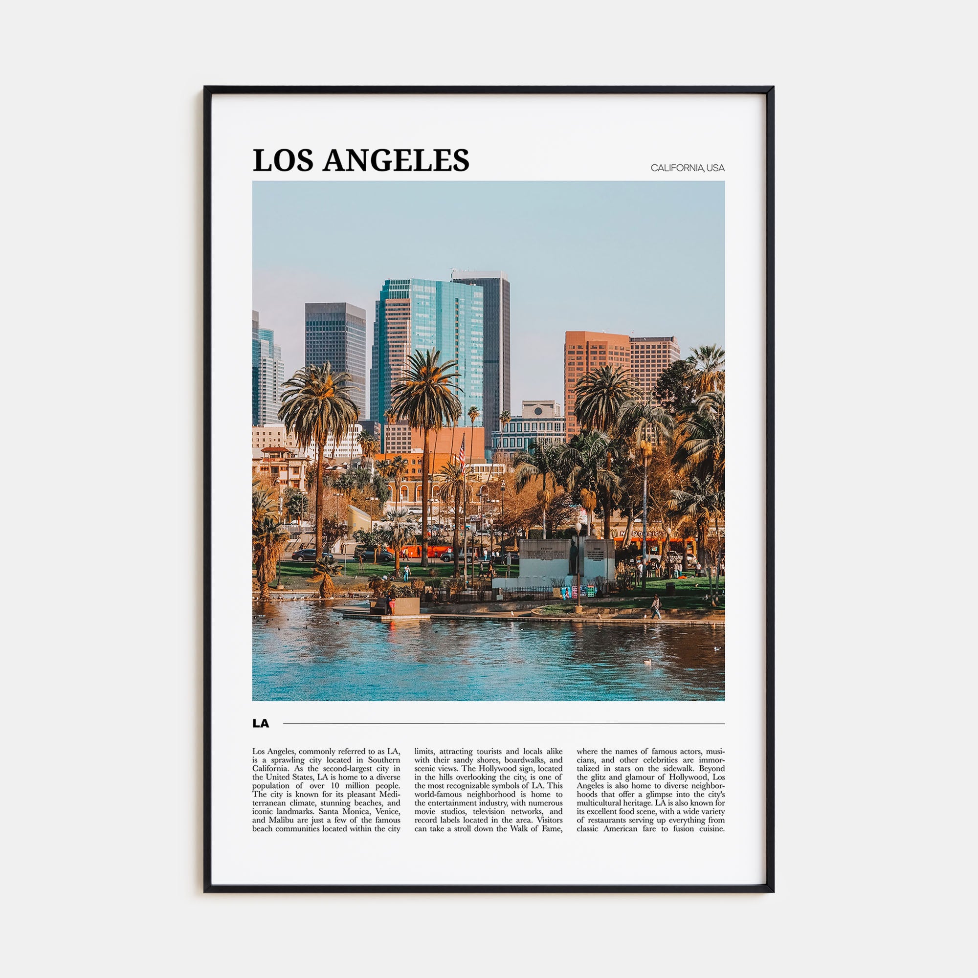 Los Angeles Travel Color No 1 Poster