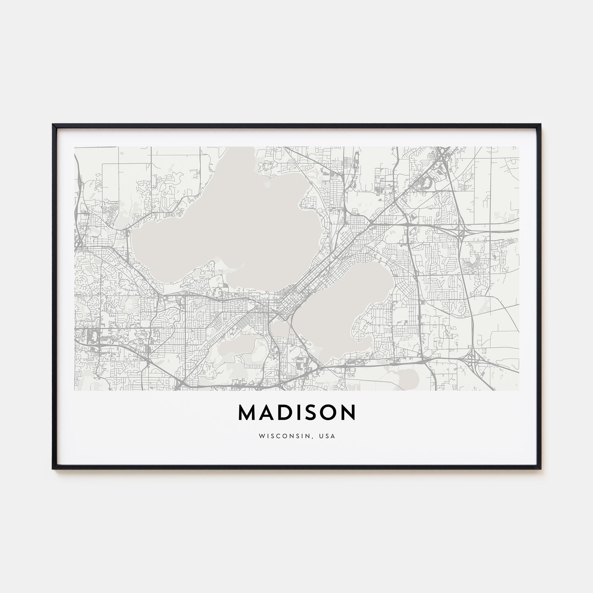 Madison Map Landscape Poster