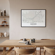 Madison Map Landscape Poster