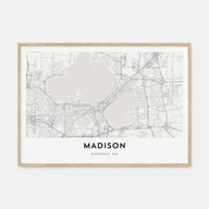 Madison Map Landscape Poster