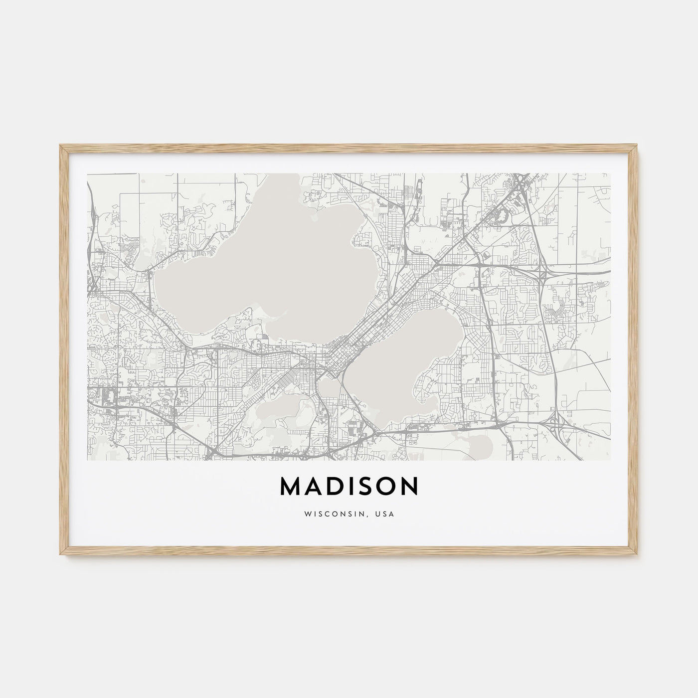Madison Map Landscape Poster