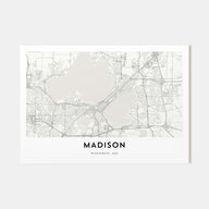 Madison Map Landscape Poster