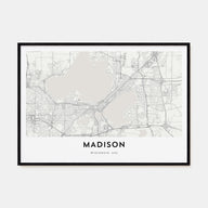 Madison Map Landscape Poster