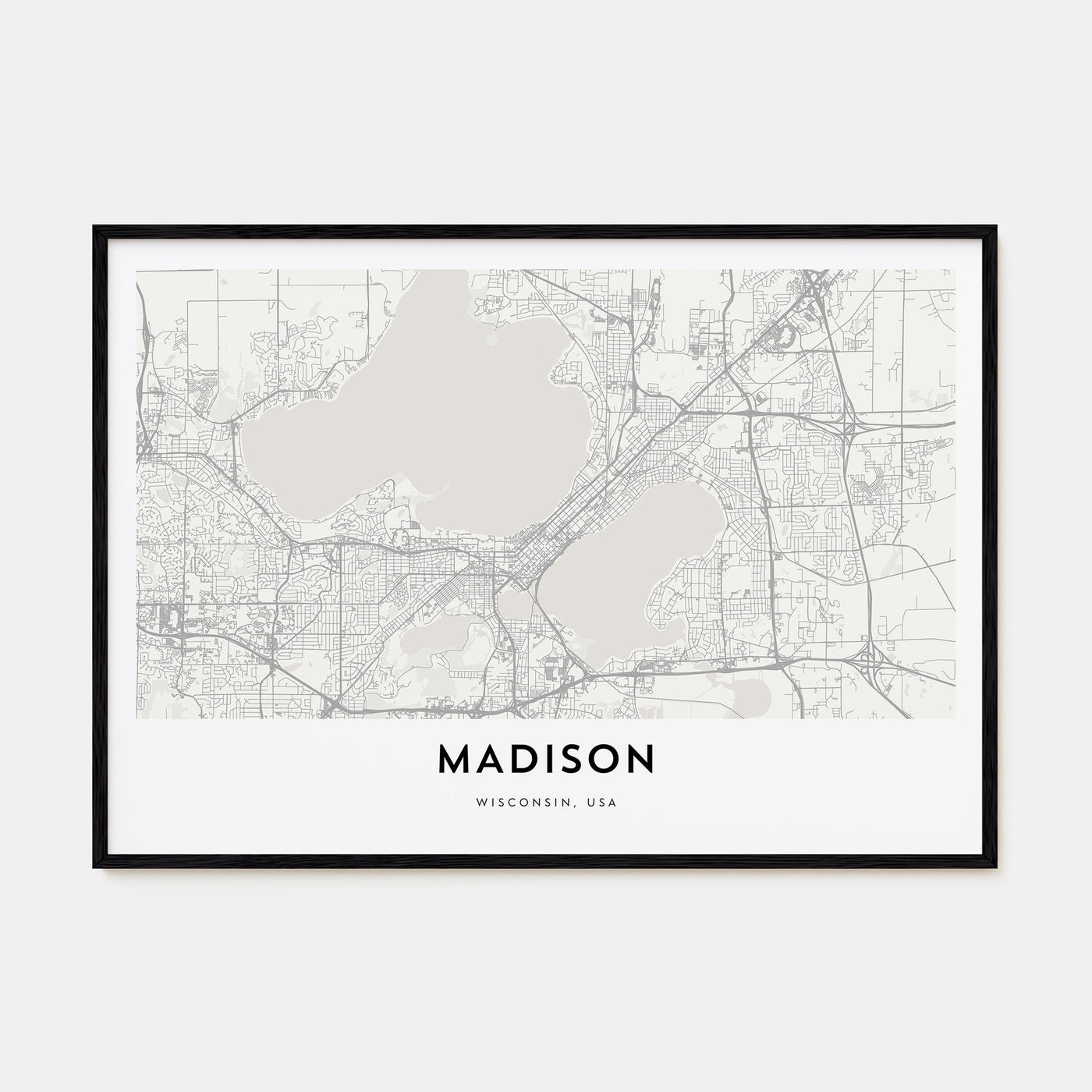 Madison Map Landscape Poster