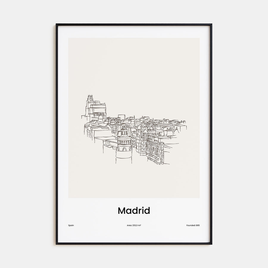 Madrid Drawn Poster