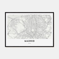 Madrid Map Landscape Poster