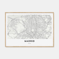 Madrid Map Landscape Poster