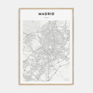 Madrid Map Portrait Poster
