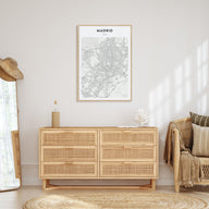 Madrid Map Portrait Poster