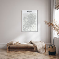 Madrid Map Portrait Poster