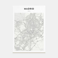 Madrid Map Portrait Poster