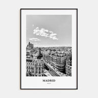 Madrid Portrait B&W No 1 Poster