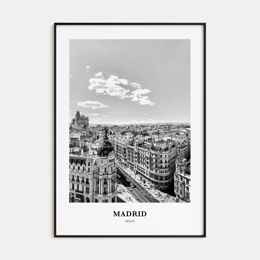 Madrid Portrait B&W No 1 Poster