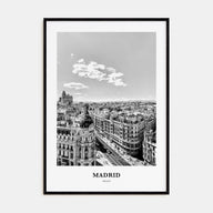 Madrid Portrait B&W No 1 Poster