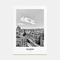Madrid Portrait B&W No 1 Poster