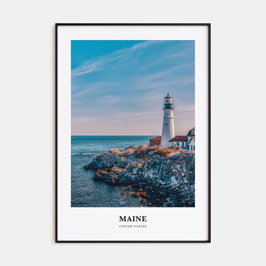 Maine Portrait Color No 1 Poster
