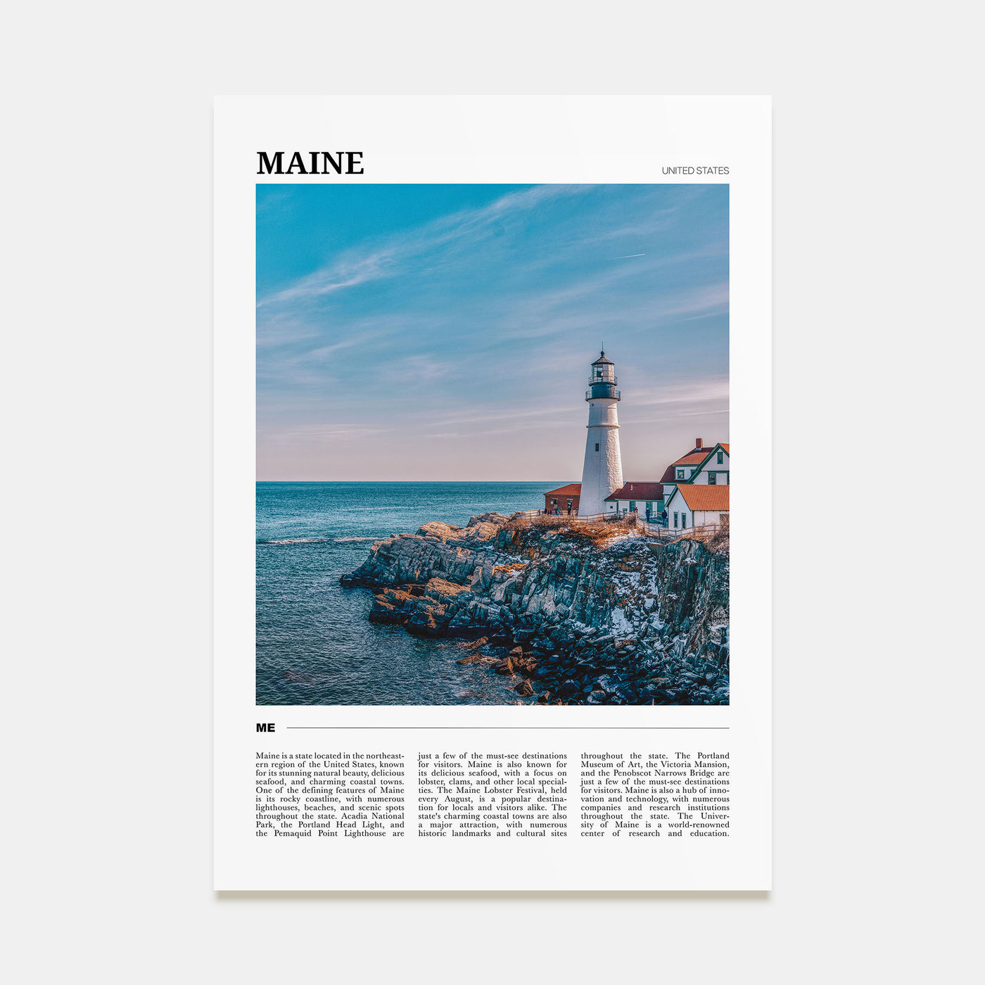Maine Travel Color No 1 Poster