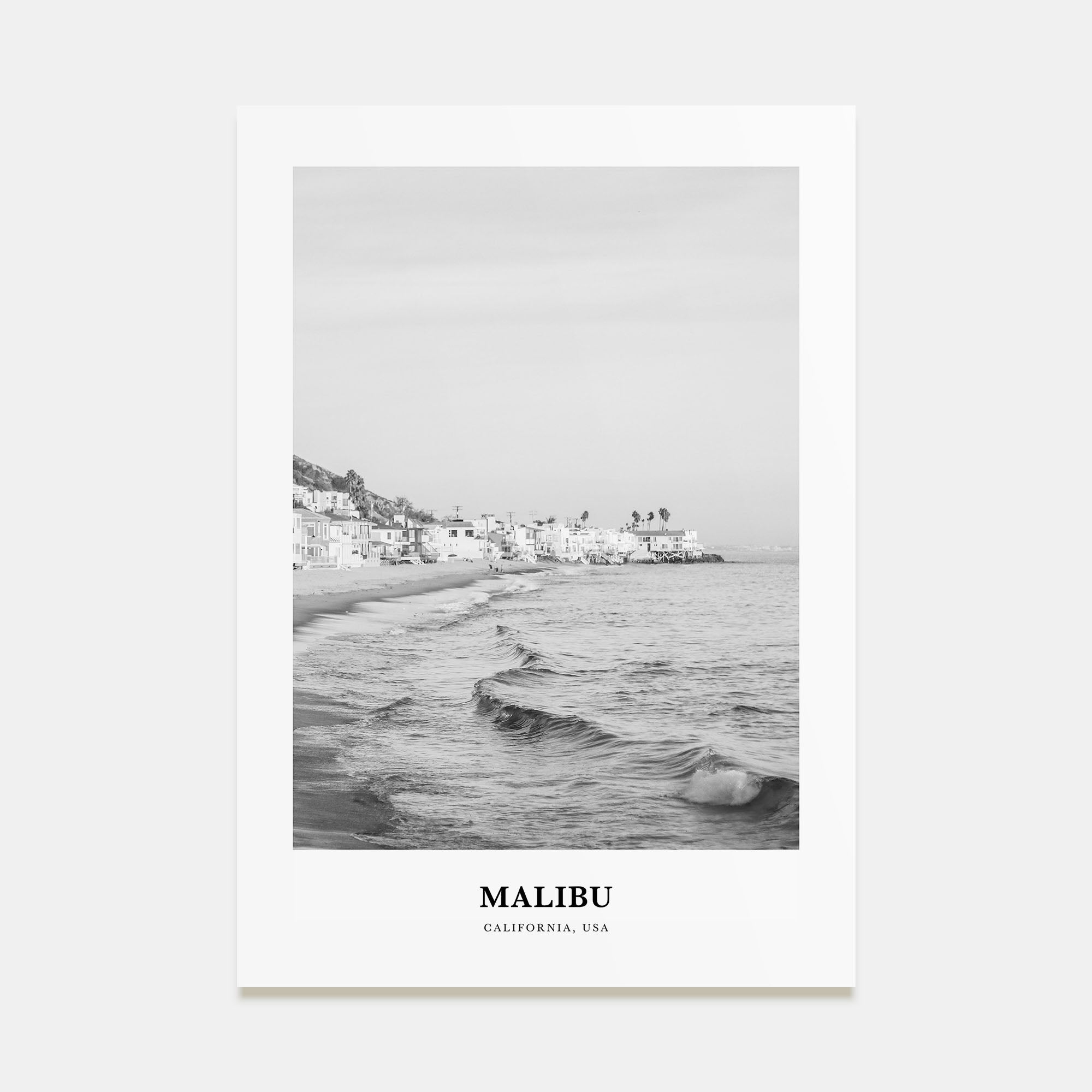Malibu Portrait B&W No 1 Poster
